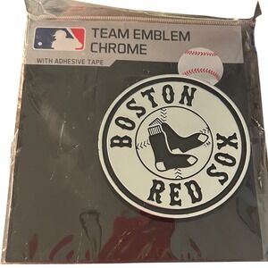 Boston Red Sox Team Emblem Chrome Adhesive Tape Fan Tastic Brands MLB